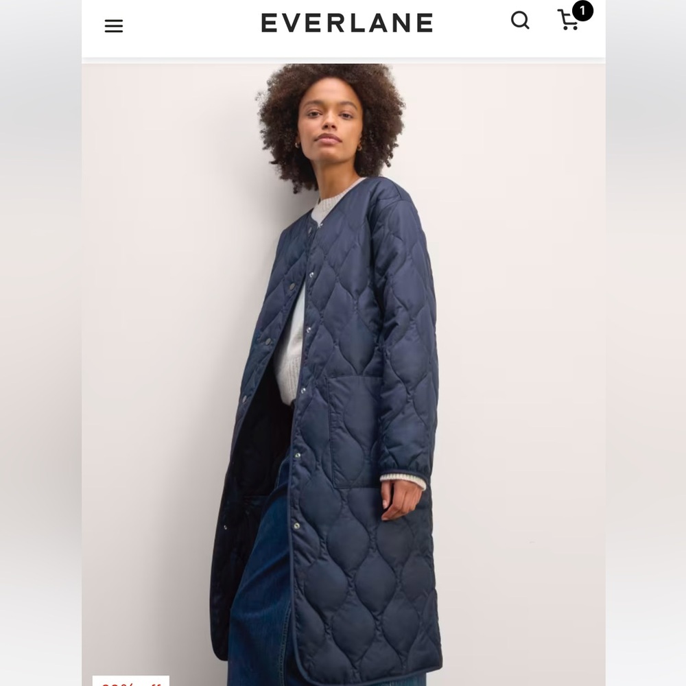 Quilted Navy Blue Women's Jacket